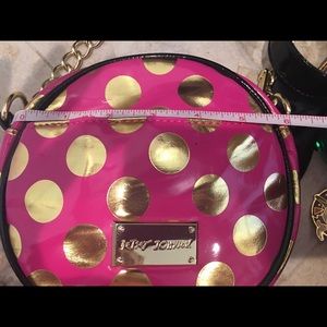 Betsey Johnson Patent Pink Metallic & Black